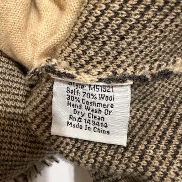 Johnny Was animal print wool and cashmere fringe cardigan. - Picture 5 of 5